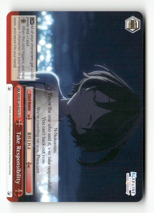 Take Responsibility MKI/W126-E075 CR Weiss Schwarz TCG