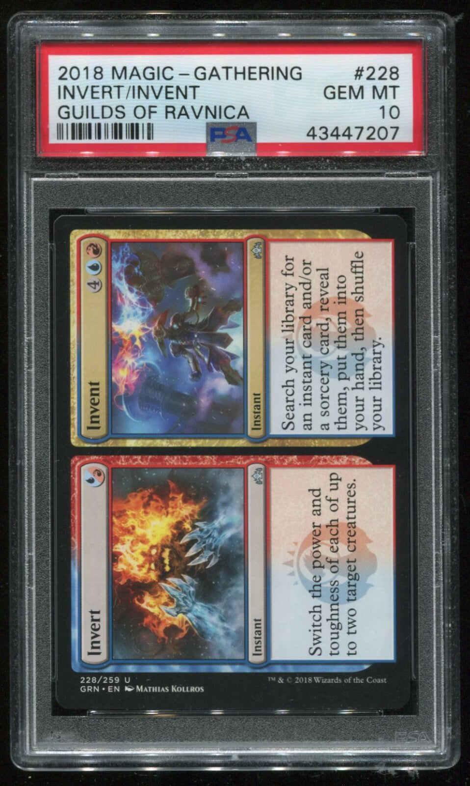 MTG Magic 2018 GRN Guilds Of Ravnica Invert Invent #228 PSA 10 Gem Mint