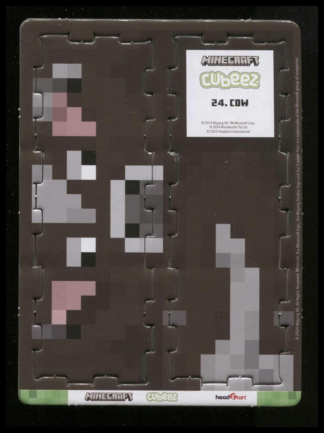 Minecraft Cubeez Cow #24 Near Mint
