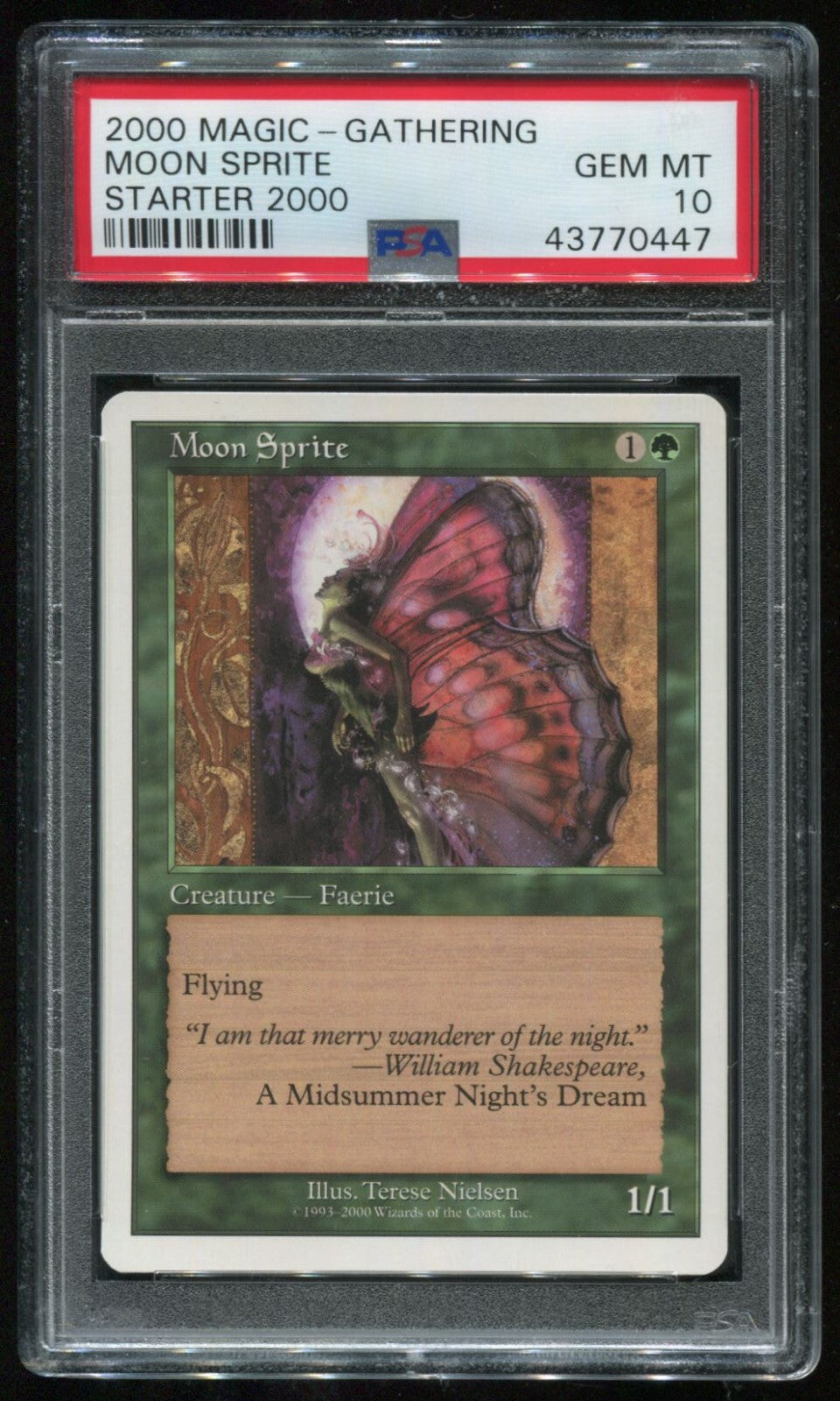 MTG Magic 2000 Starter Moon Sprite PSA 10 Gem Mint