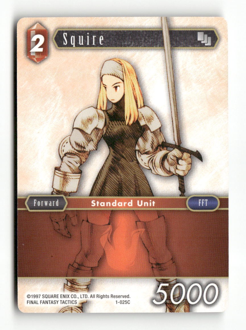 Squire (Female Unit) 1-025C Common Opus I Final Fantasy Near Mint