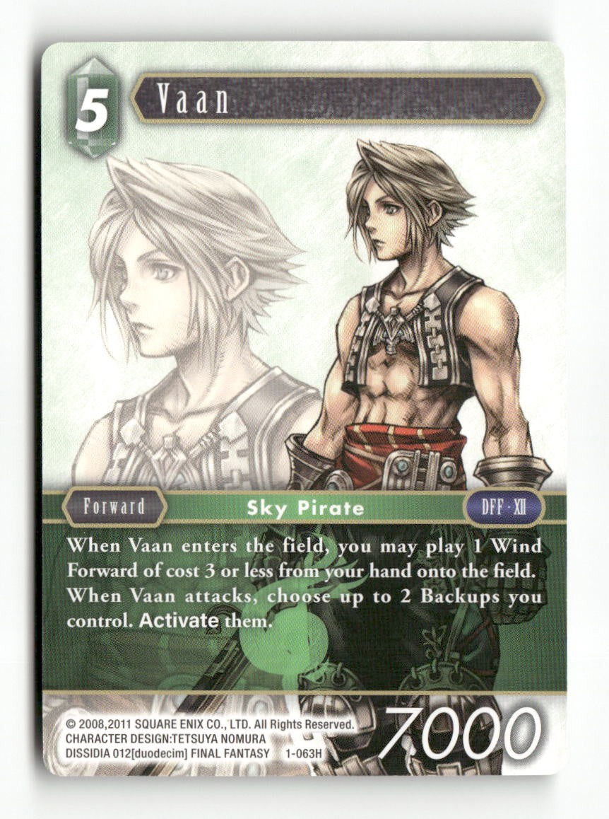 Vaan (Hero) 1-063H Hero Opus I Final Fantasy Near Mint