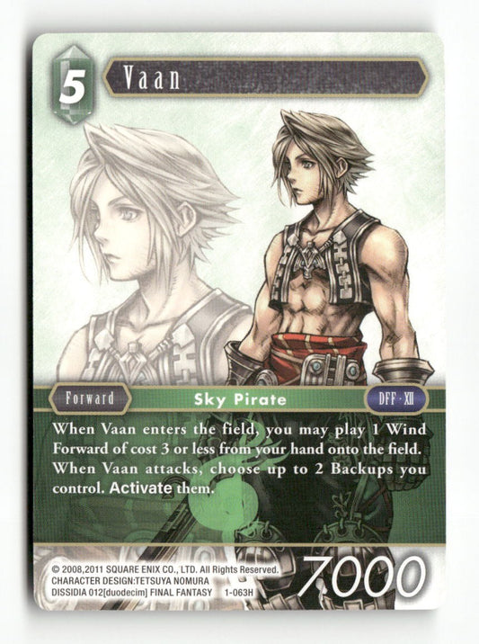 Vaan (Hero) 1-063H Hero Opus I Final Fantasy Near Mint