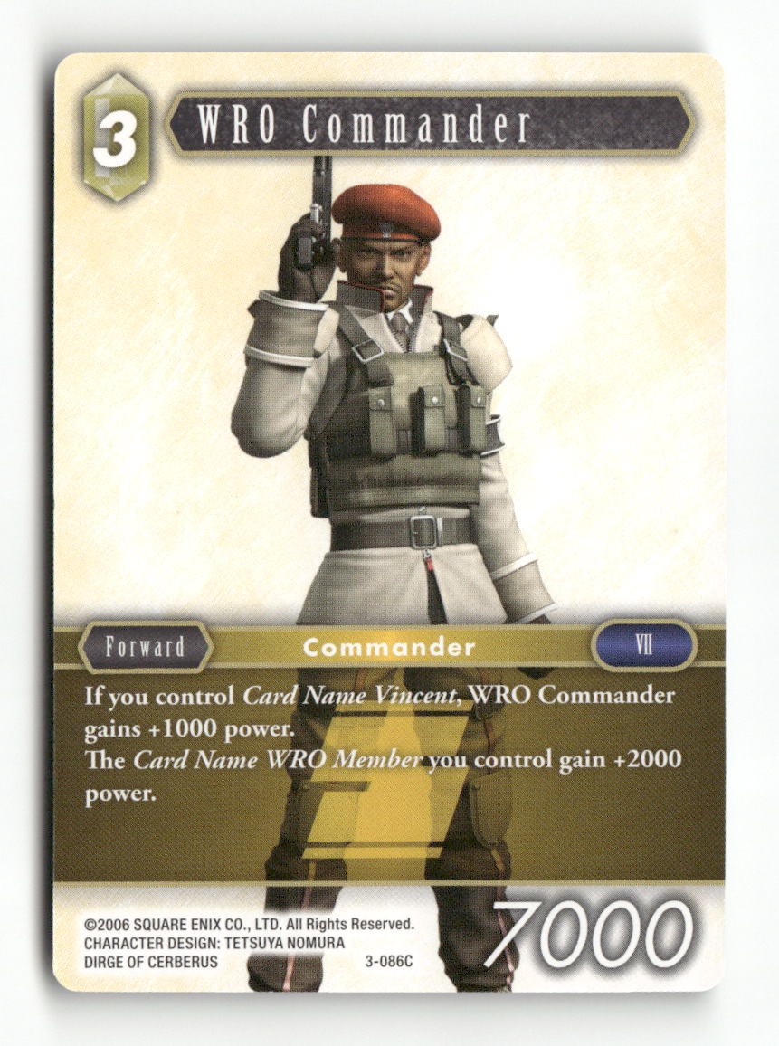 WRO Commander 3-086C Common Opus III Final Fantasy Near Mint