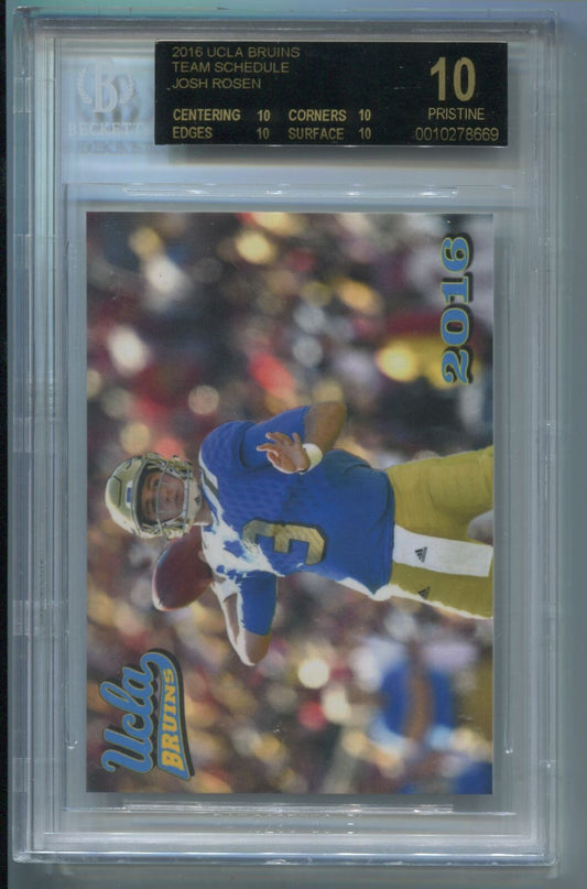 NFL 2016 UCLA Bruins Team Schedule Josh Rosen BGS 10 Black Label Pristine