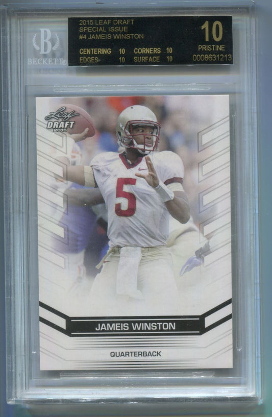 NFL 2015 Leaf Draft Special Issue Jameis Winston #4 BGS 10 Black Label Pristine