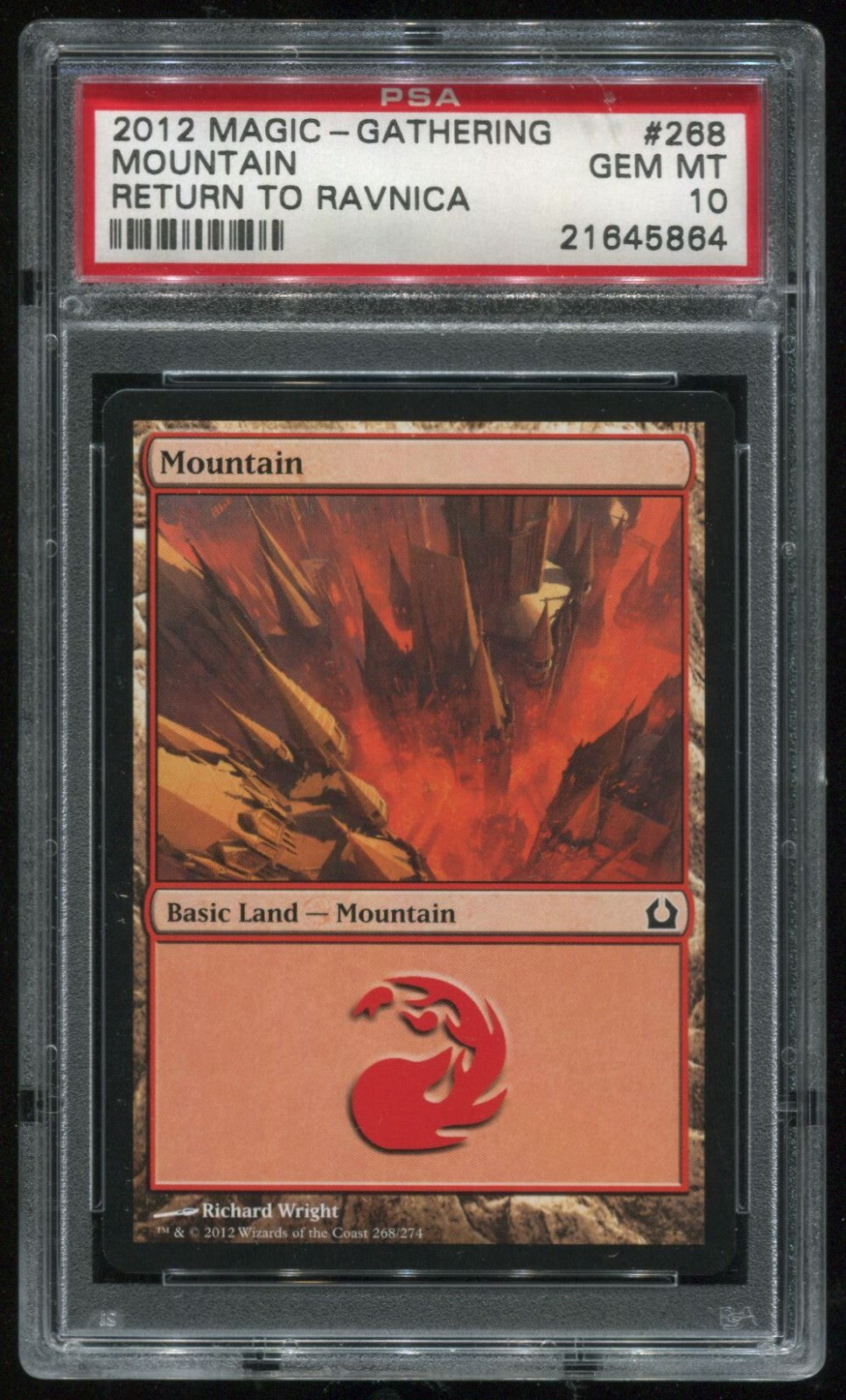 MTG Magic 2012 Return To Ravnica Basic Land Mountain #268 PSA 10 Gem Mint