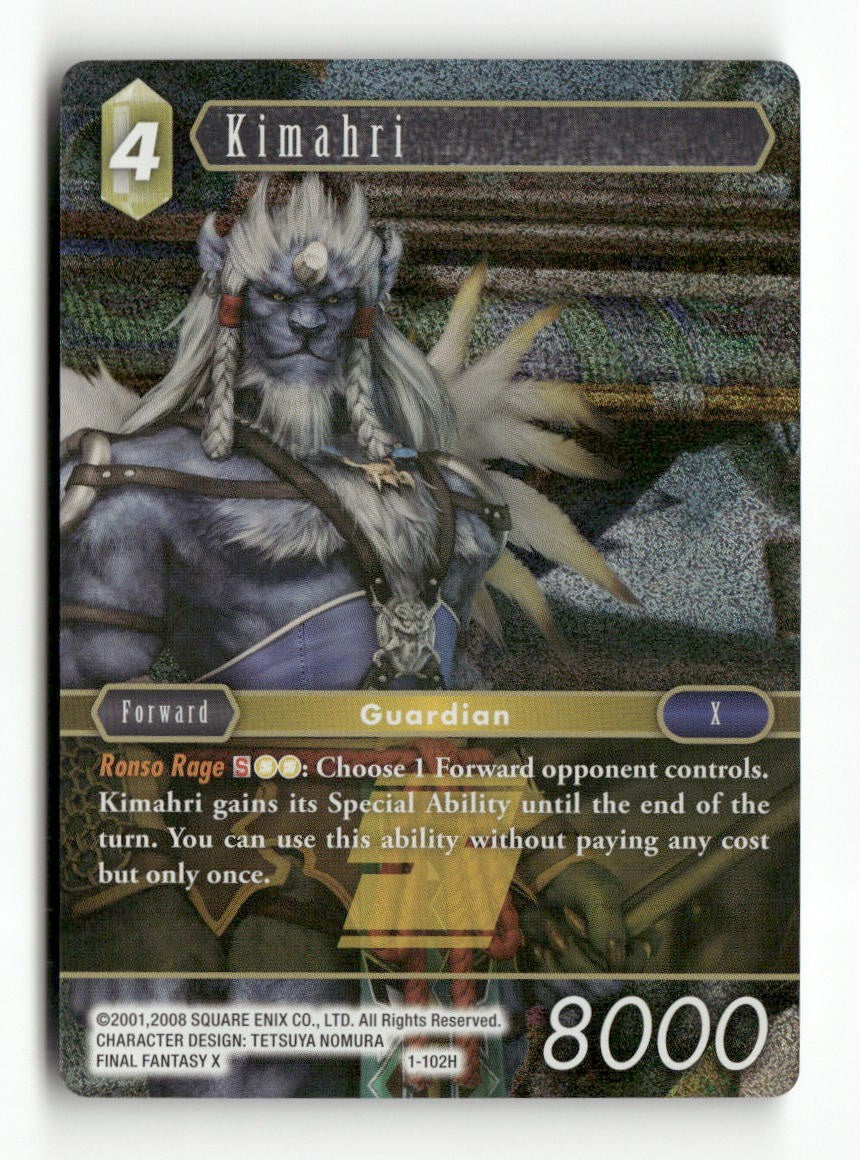 Kimahri (Hero) 1-102H Hero Opus I Final Fantasy Foil Near Mint WAVE 1