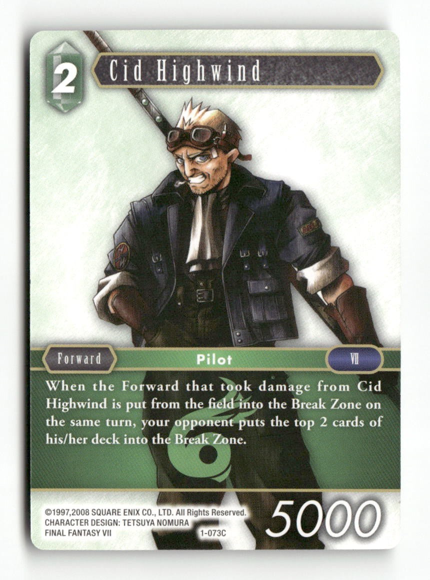 Cid Highwind (Common) 1-073C Common Opus I Final Fantasy Near Mint