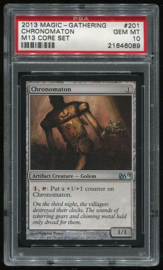 MTG Magic 2013 M13 Core Set Chronomaton #201 PSA 10 Gem Mint
