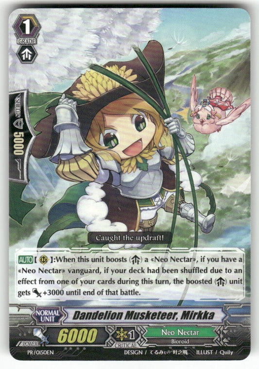 Cardfight Vanguard Dandelion Musketeer, Mirkka #PR/0150EN PR