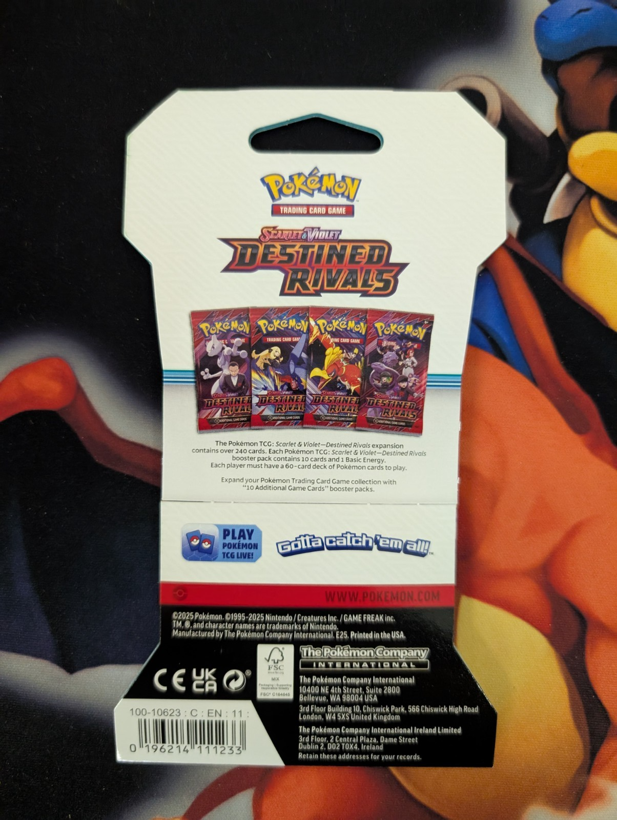 Pokemon TCG Destined Rivals Sleeved Booster Pack Blister NEW SEALED (1 PACK)