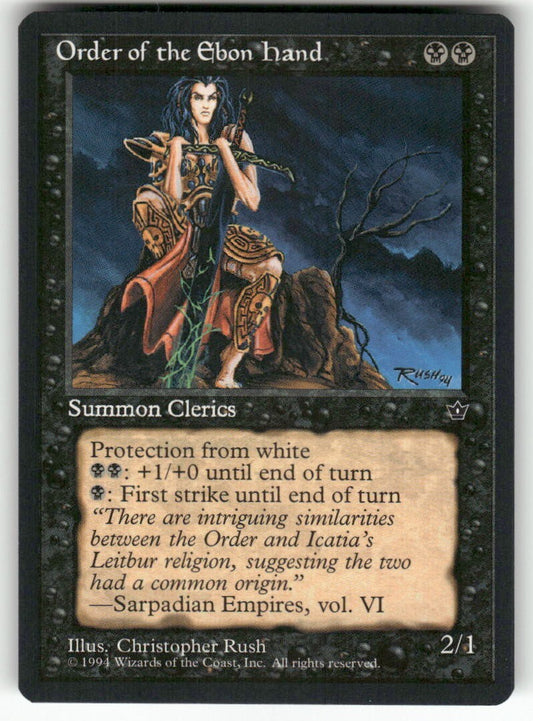 MTG Magic 1994 Fallen Empires Order of the Ebon Hand Near Mint