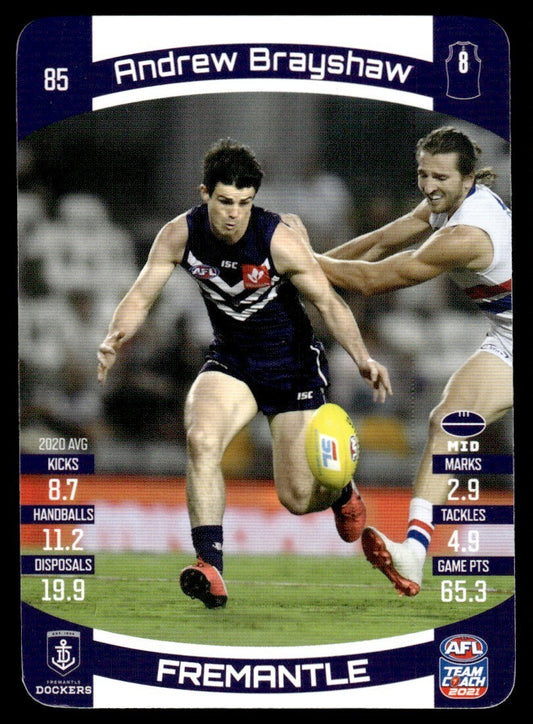 AFL 2021 McDonalds Fremantle Andrew Brayshaw #85 Near Mint
