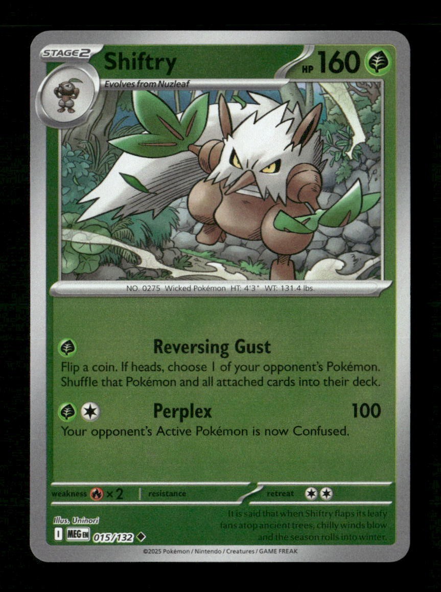 Shiftry #015/132 Reverse Holofoil Pokemon Mega Evolution