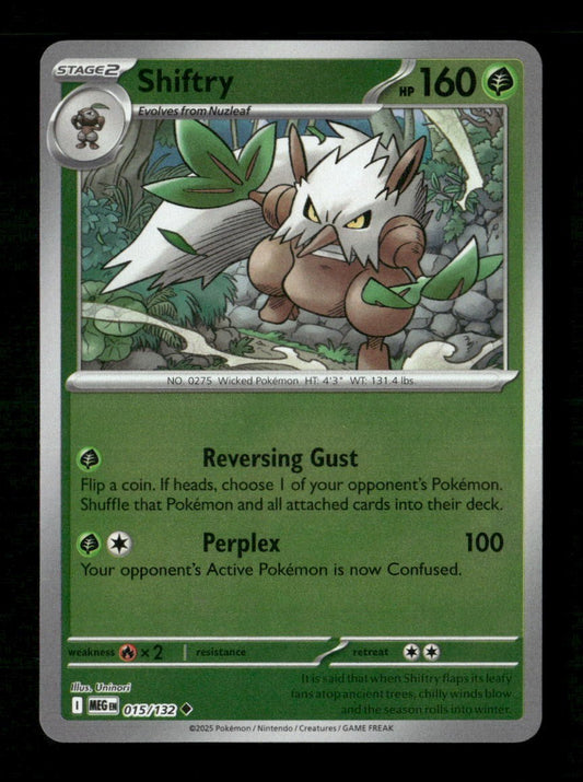 Shiftry #015/132 Reverse Holofoil Pokemon Mega Evolution