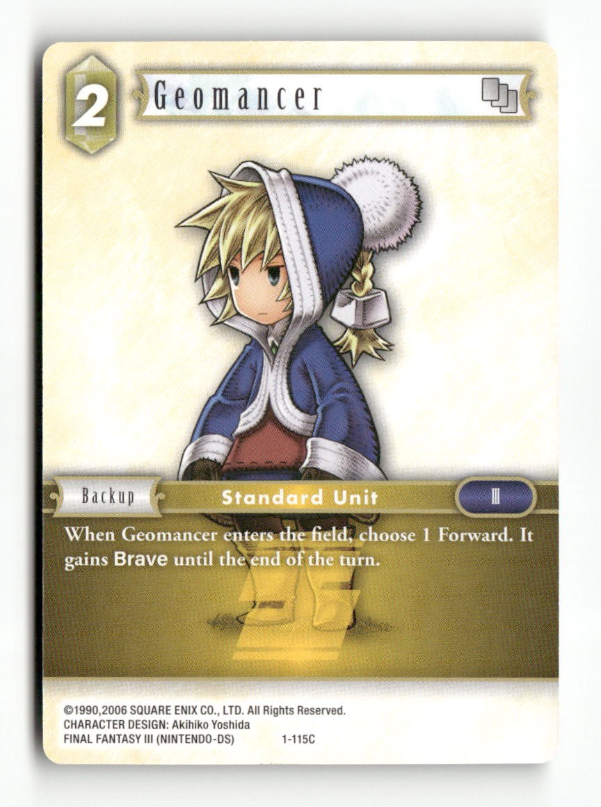 Geomancer (Ingus) 1-115C Common Opus I Final Fantasy Near Mint