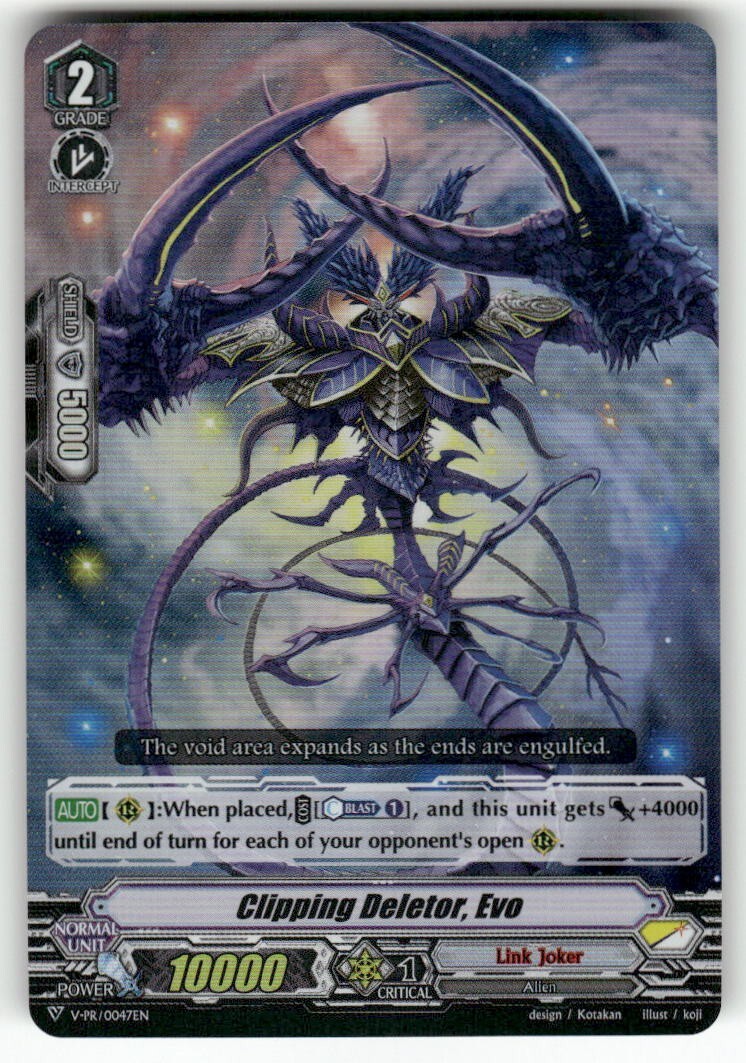 Cardfight Vanguard Clipping Deletor, Evo #V-PR/0047EN PR