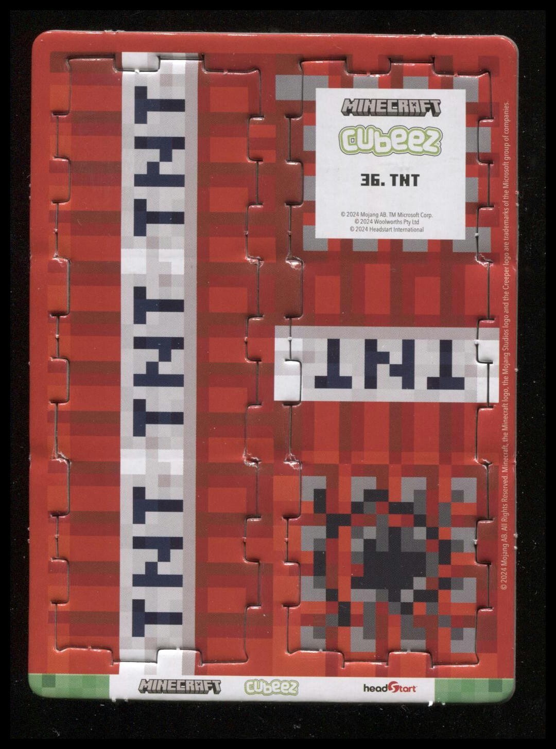 Minecraft Cubeez TNT #36 Near Mint