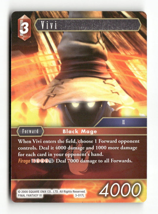 Vivi - 3-017L 3-017L Legend Deck Exclusive Cards Final Fantasy Near Mint