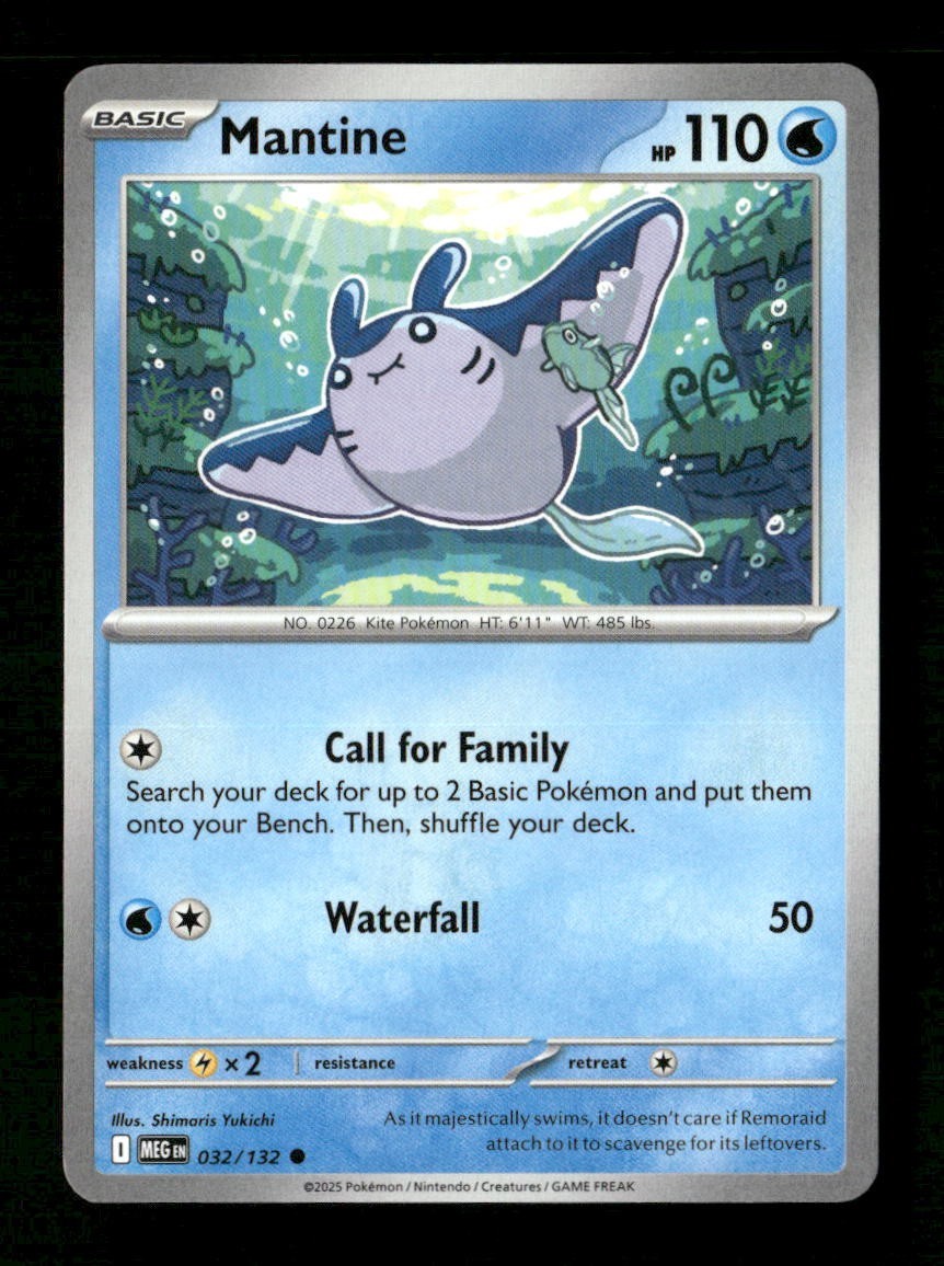 Mantine #032/132 Normal Pokemon Mega Evolution