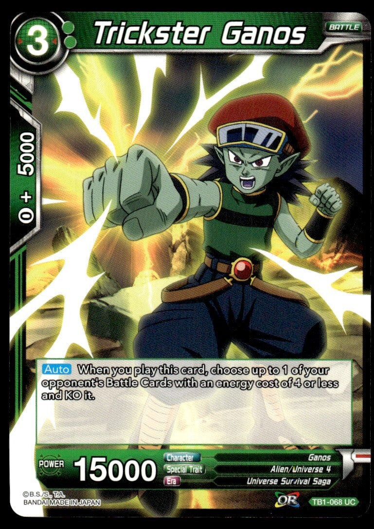 Dragon Ball Super Trickster Ganos #TB1-068 UC Near Mint