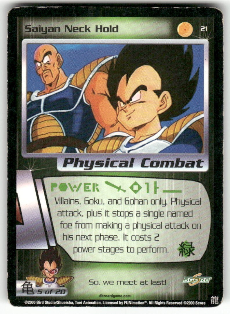 Dragon Ball Z Score Saiyan Neck Hold #21 Very Good