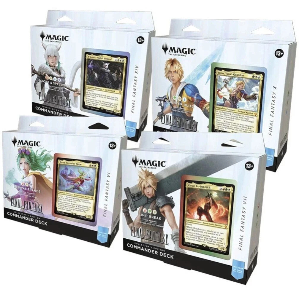 MTG Magic The Gathering Final Fantasy Collector Commander Deck Bundle NEW SEALED
