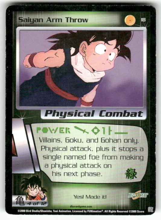 Dragon Ball Z Score Saiyan Arm Throw #18 Very Good