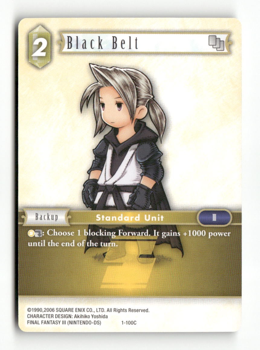 Black Belt (Luneth) - 1-100C 1-100C Common Opus I Final Fantasy Near Mint
