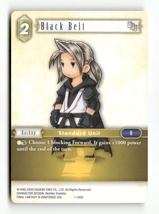 Black Belt (Luneth) - 1-100C 1-100C Common Opus I Final Fantasy Near Mint