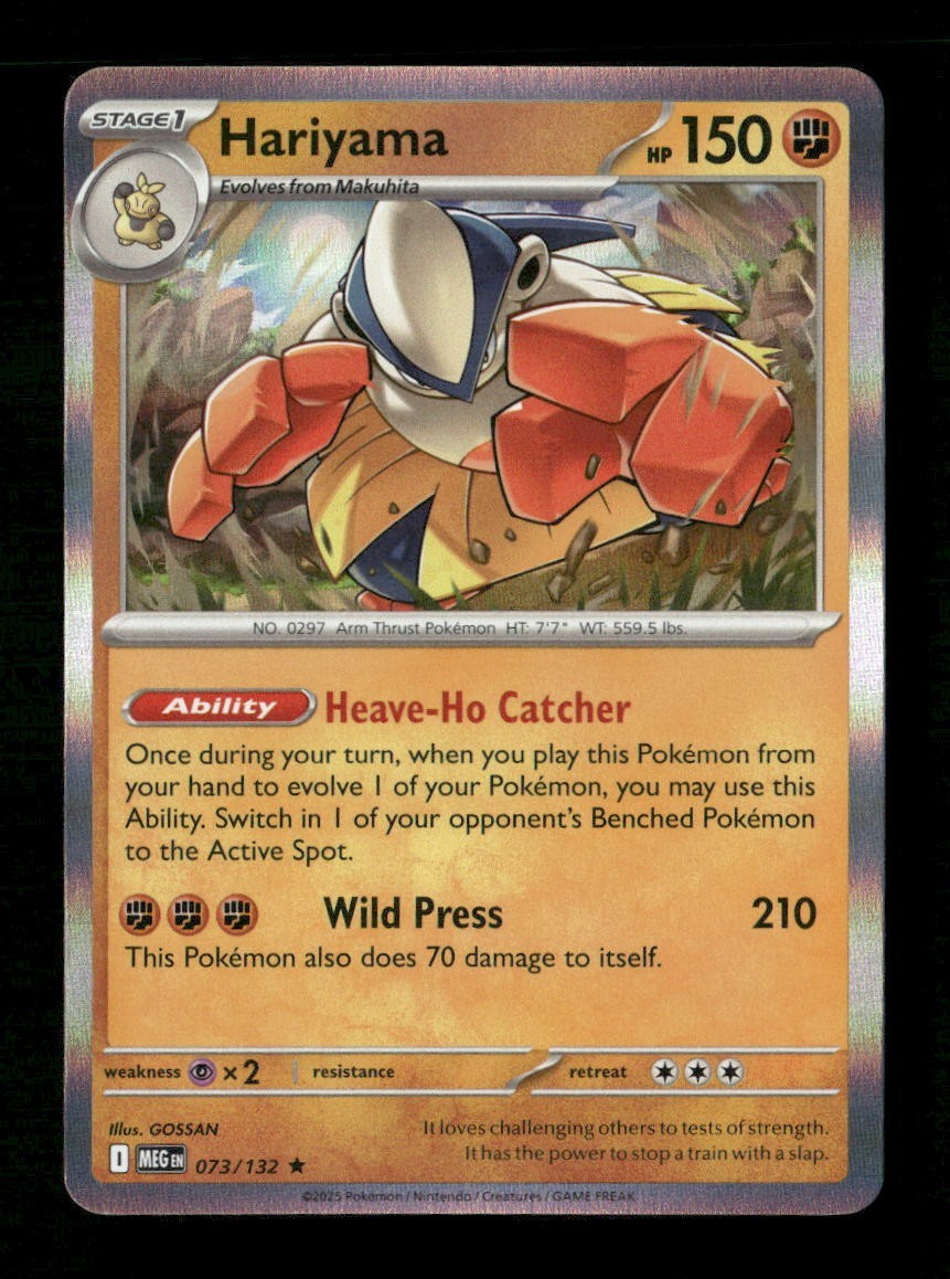 Hariyama #073/132 Holofoil Pokemon Mega Evolution