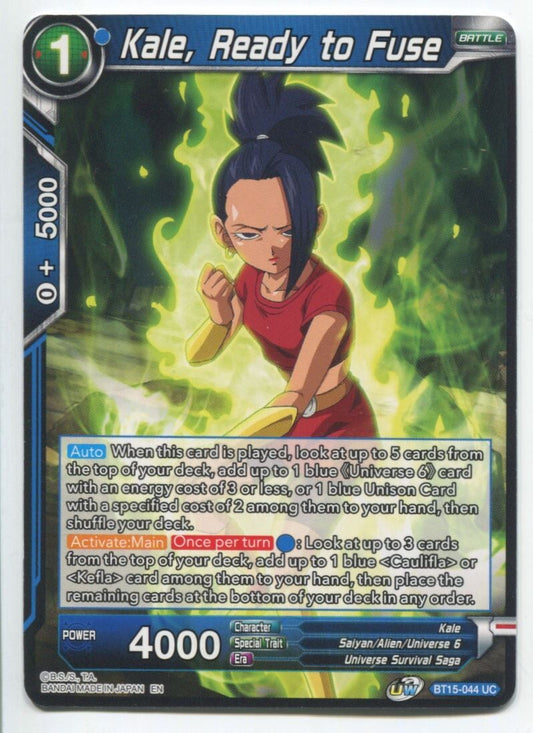 DBS Dragon Ball Super Kale Ready To Fuse #BT15-044 UC Near Mint