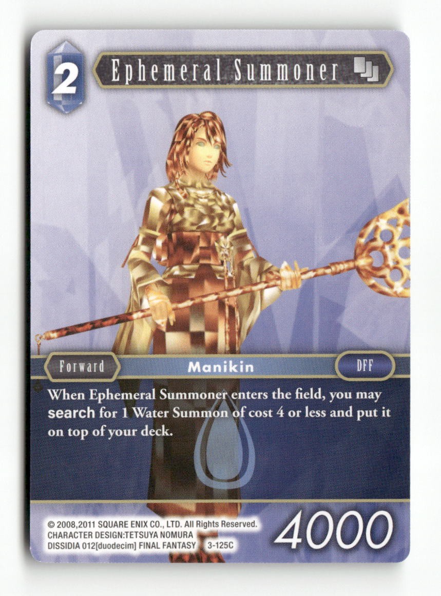 Ephemeral Summoner 3-125C Common Opus III Final Fantasy Near Mint