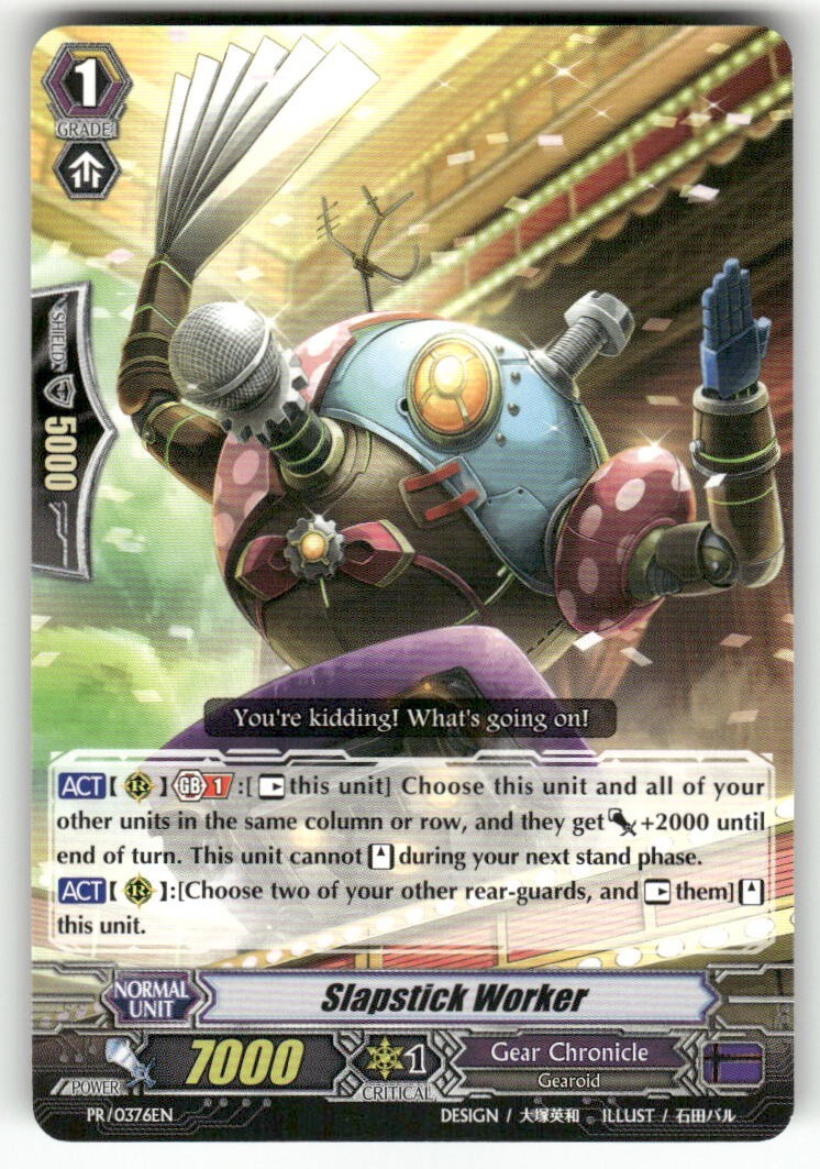 Cardfight Vanguard Slapstick Worker #PR/0376EN PR