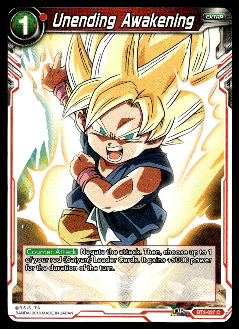 Dragon Ball Super Unending Awakening #BT3-027 C Near Mint