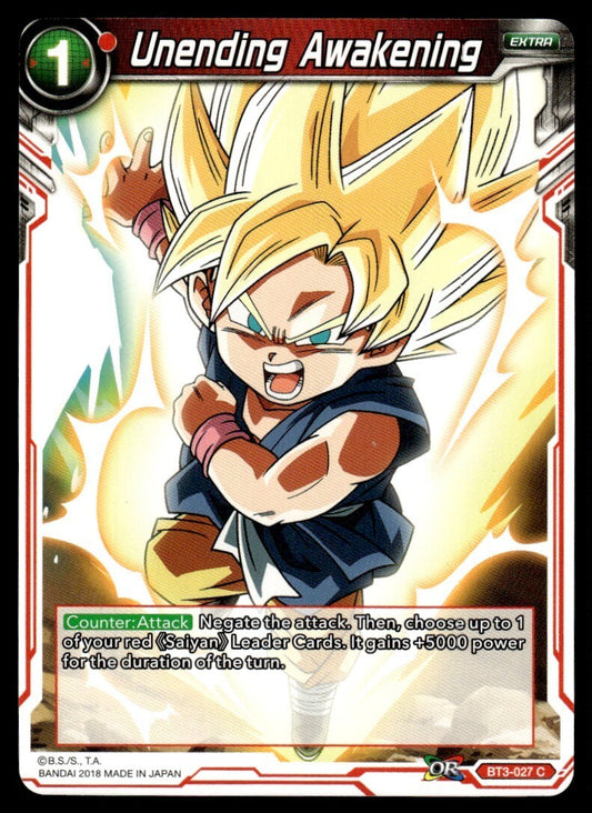 Dragon Ball Super Unending Awakening #BT3-027 C Near Mint