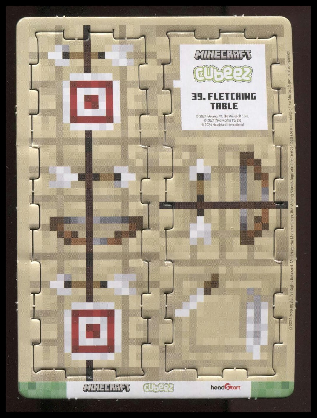 Minecraft Cubeez Fletching Table #39 Near Mint