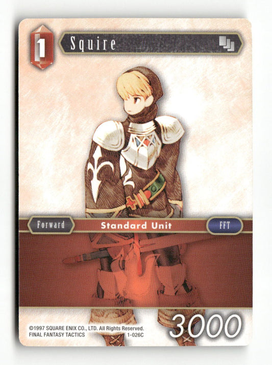 Squire (Male Unit) 1-026C Common Opus I Final Fantasy Near Mint