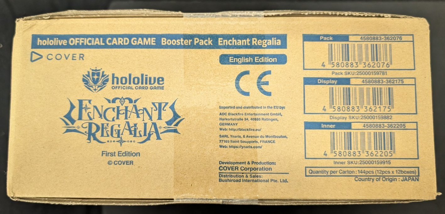 Enchant Regalia hBP05e First Edition Booster Box Hololive English TCG
