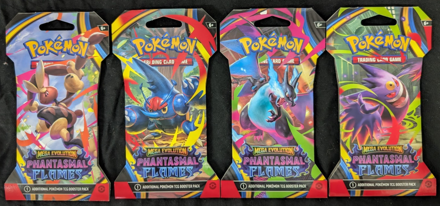 Phantasmal Flames Sleeved Booster Pack Blister Pokemon TCG NEW SEALED (1 PACK)