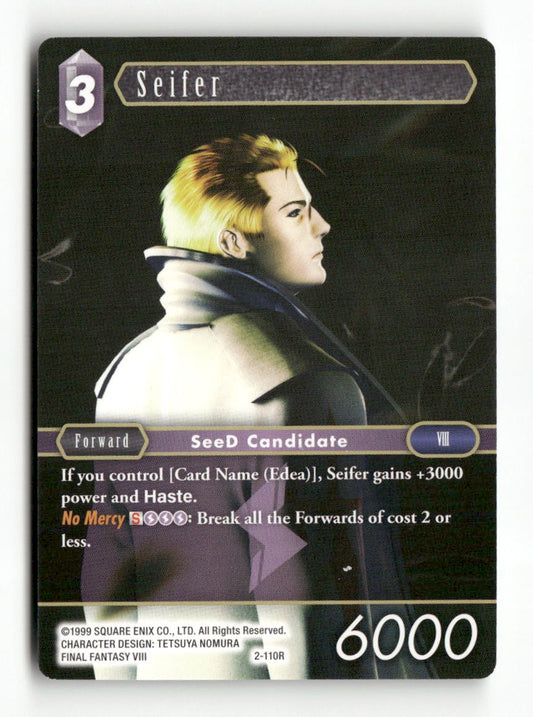 Seifer (Rare) 2-110R Rare Opus II Final Fantasy Near Mint