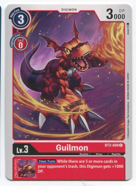 Digimon Card Game Guilmon #BT2-009 C Near Mint
