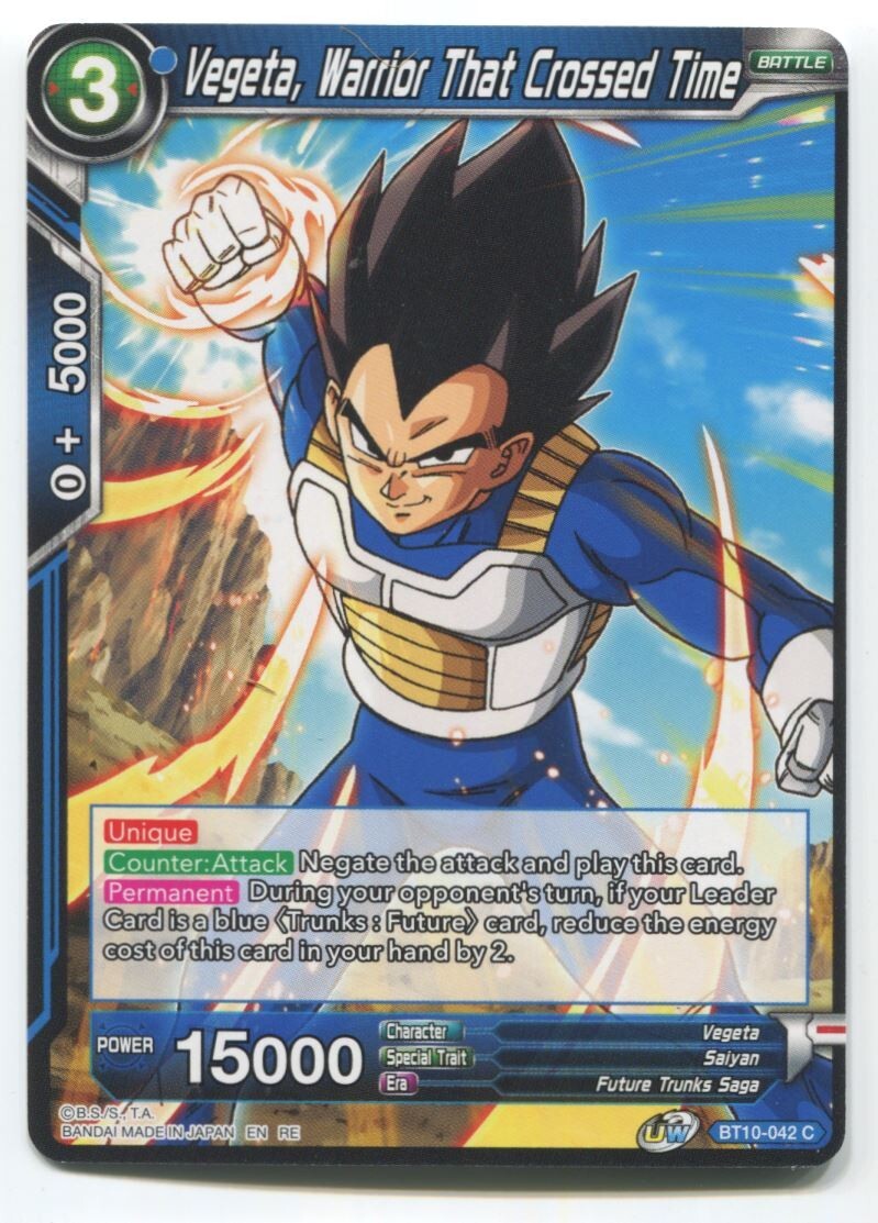 DBS Dragon Ball Super Vegeta Warrior That Crossed Time #BT10-042 C Near Mint
