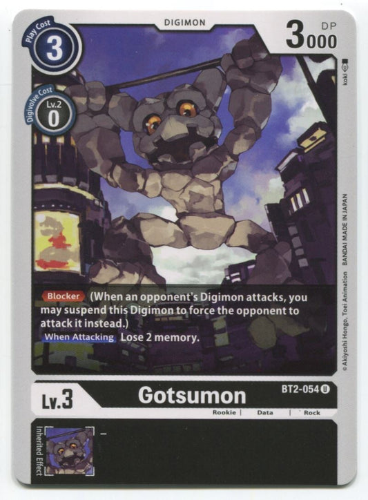 Digimon Card Game Gotsumon #BT2-054 U Near Mint