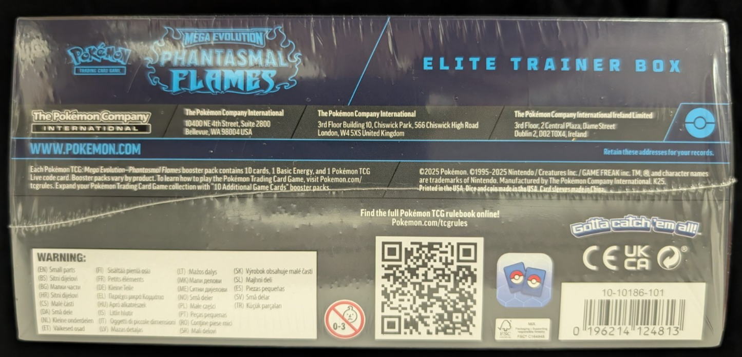 Phantasmal Flames ETB Elite Trainer Box Pokemon TCG NEW SEALED