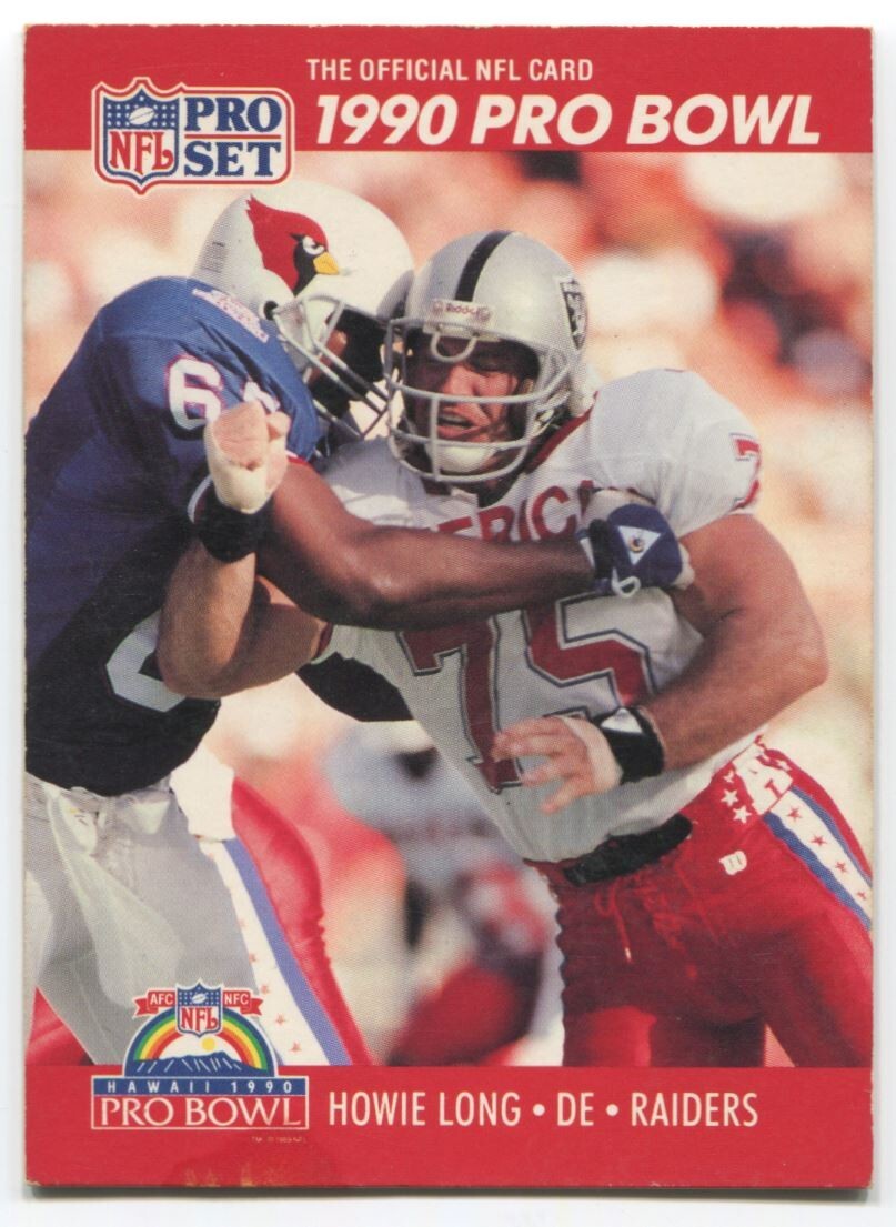 NFL 1990 Pro Set FACT Cincinnati Howie Long #351 Excellent
