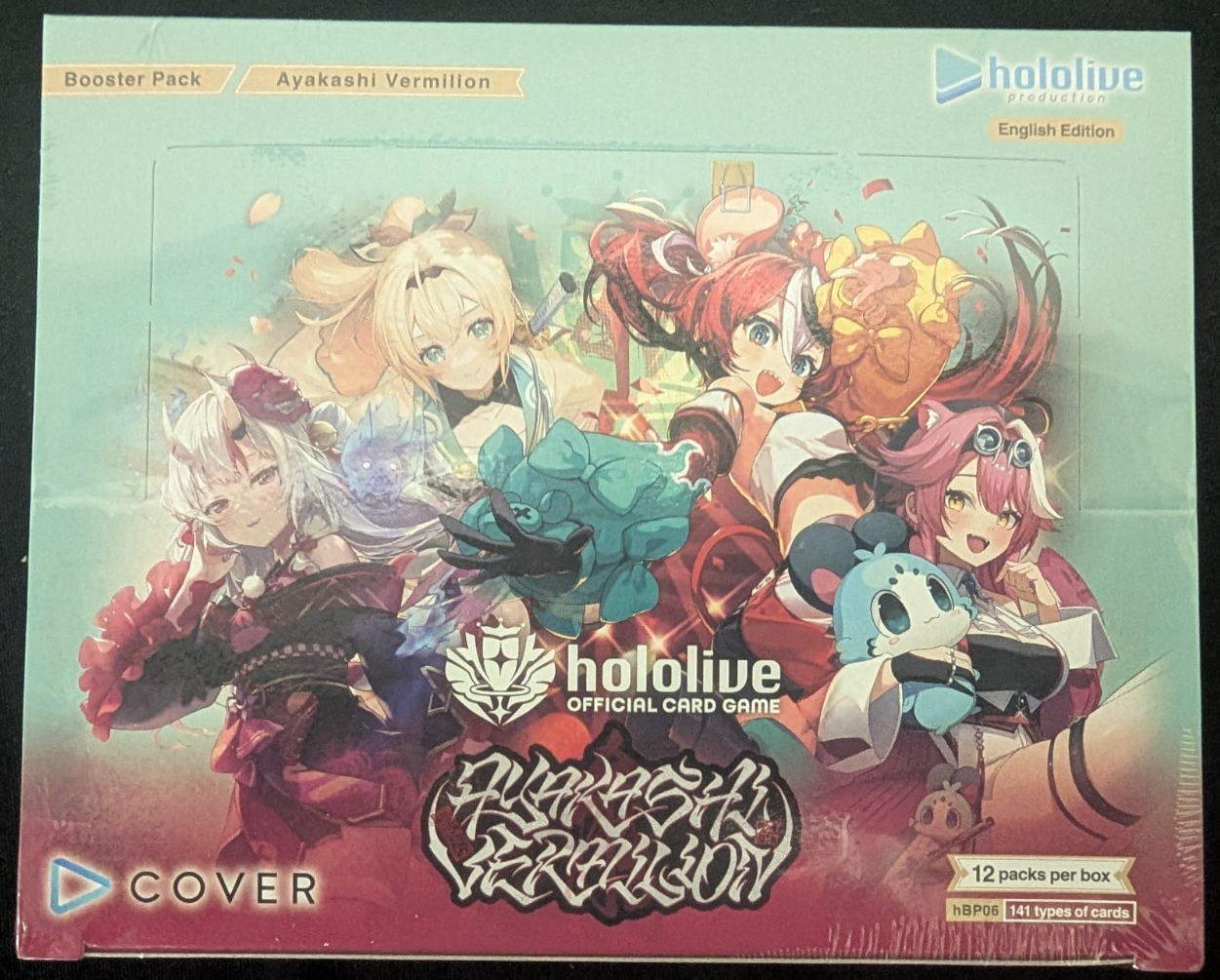 Ayakashi Vermilion hBP06e First Edition Booster Box Hololive English TCG
