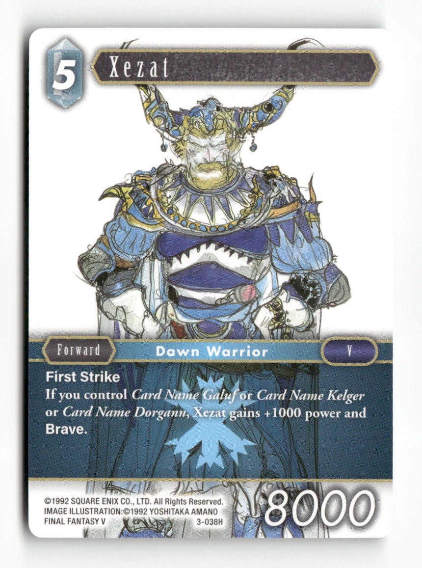 Xezat 3-038H Hero Opus III Final Fantasy Near Mint