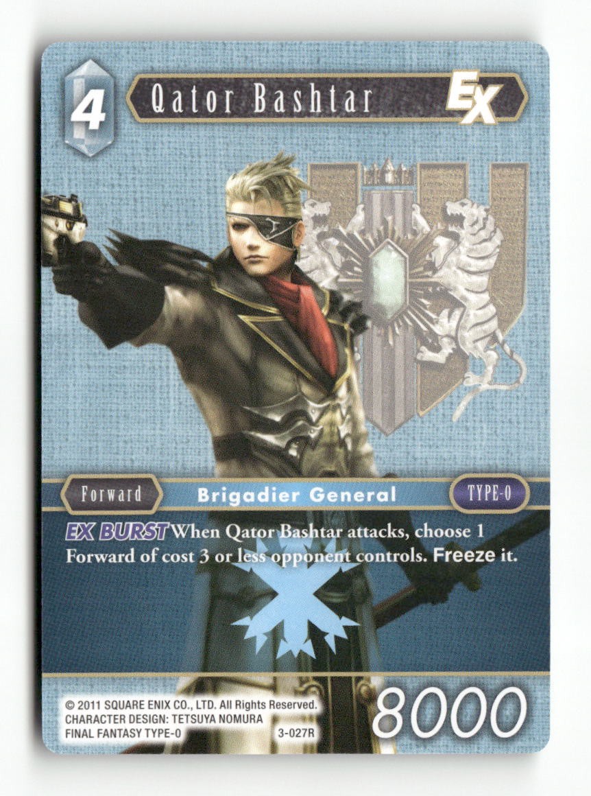 Qator Bashtar EX 3-027R Rare Opus III Final Fantasy Near Mint